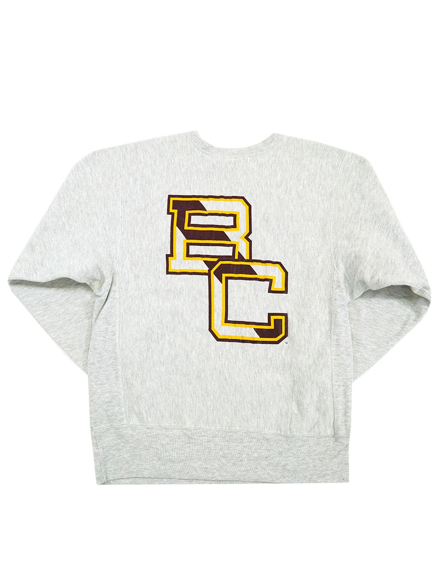 90's 刺繍タグ チャンピオンRW ''BOSTON COLLEGE'' 両面プリント 表記(L) USA製