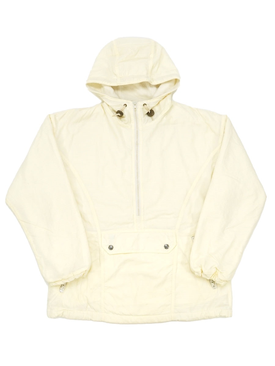 80's～ Woolrich 裏フリース ハーフジップ プルオーバー クリーム 表記(S) USA製