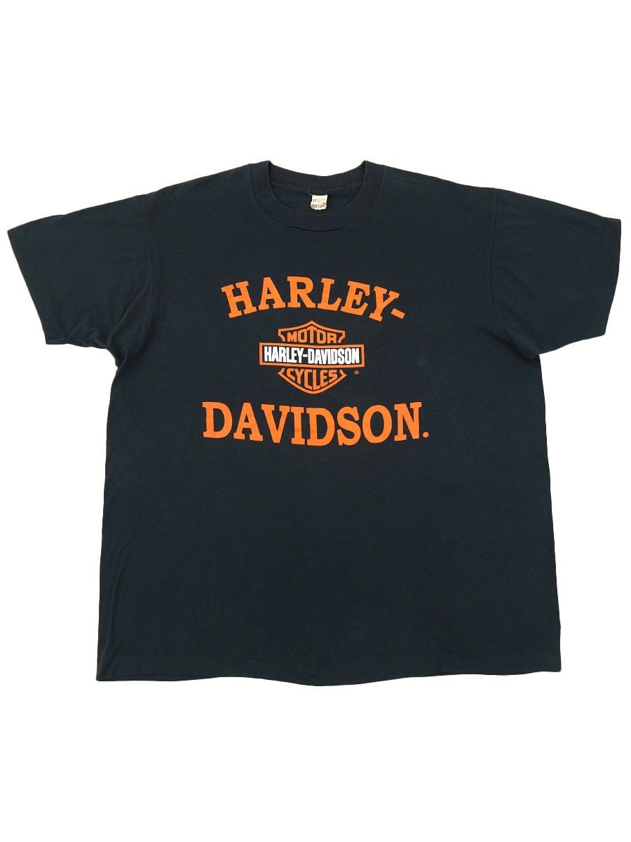 70's～ SCREEN STARS ハーレーダヴィッドソン 3段プリントTシャツ 表記(XXL)