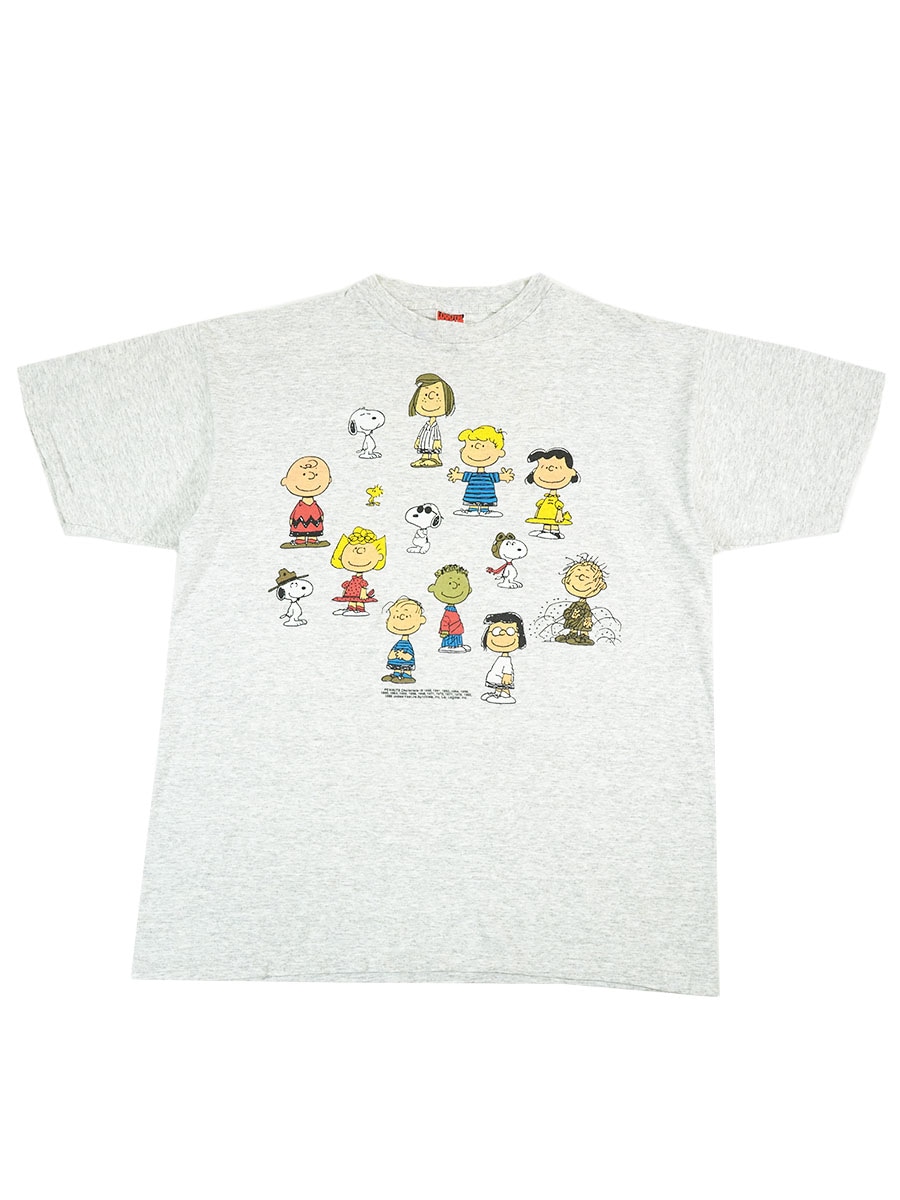 90's LOGOTEL 100％コットン スヌーピープリント Tシャツ 表記(XL) USA製