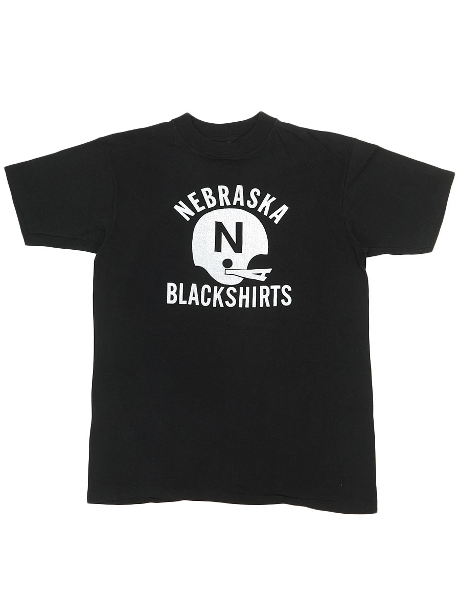 80's Collegiate Pacific ''NEBRASKA BLACKSHIRTS'' プリントTシャツ ブラック 表記(M) USA製