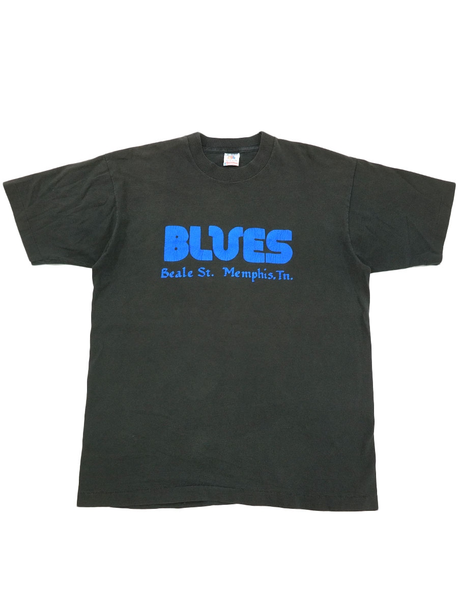 90's FRUIT OF THE LOOM ''BLUES'' プリント Tシャツ 表記(L) USA製