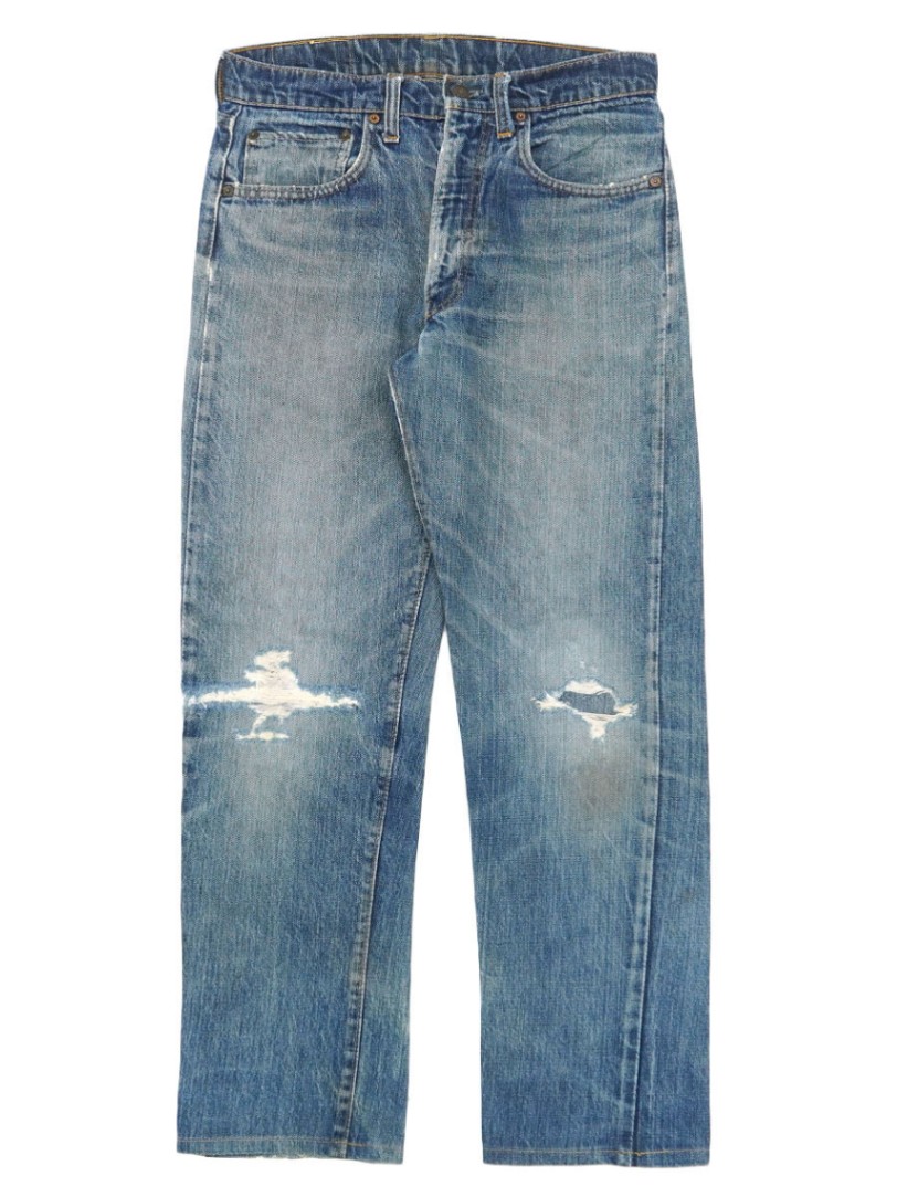 70's Levi's 505 シングル デニムパンツ 味ありダメージ 実寸(31x29位) AS IS