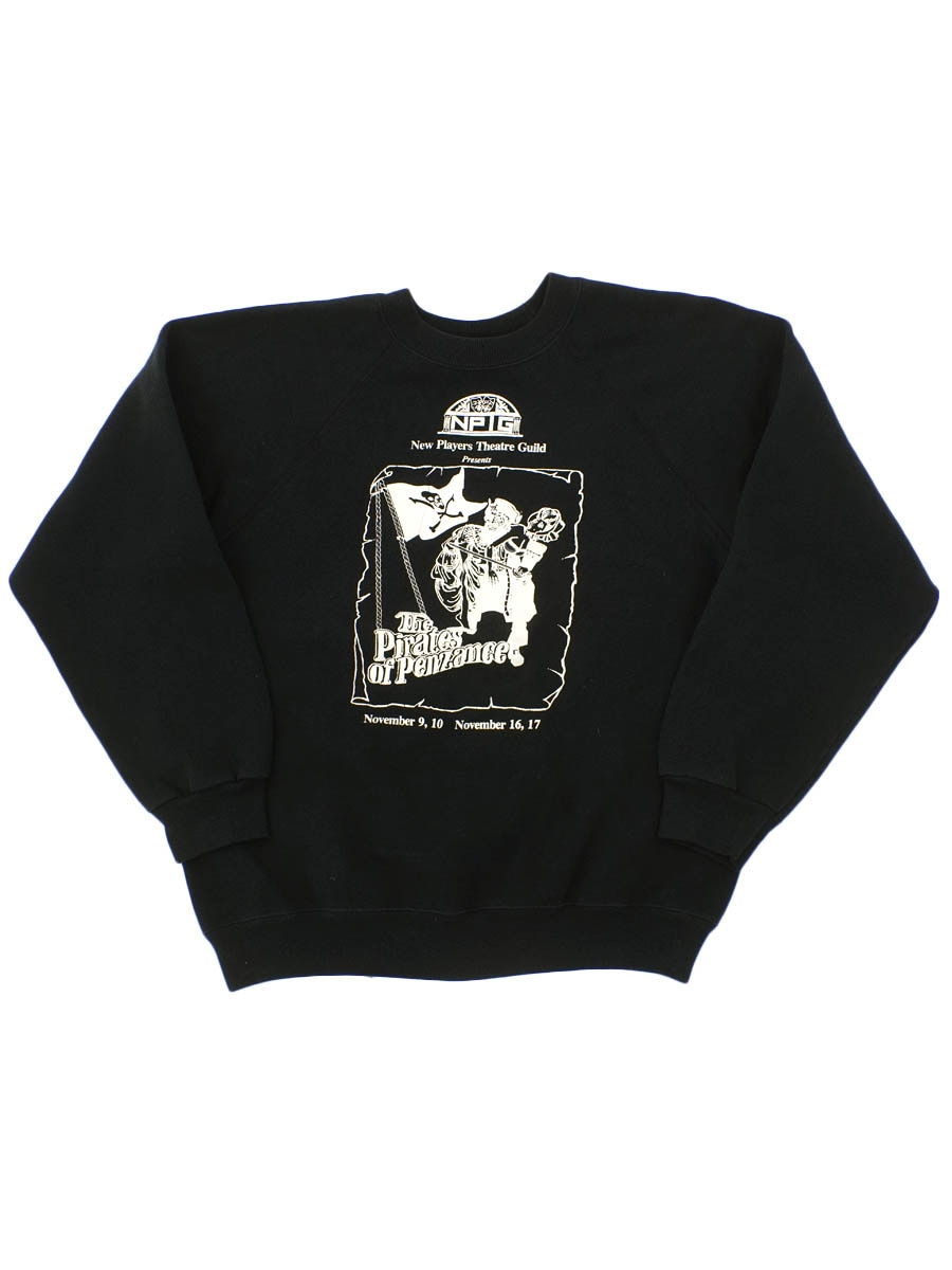 80's Hanes ''The Pirates of Penzanee'' ラグランスウェット ブラック