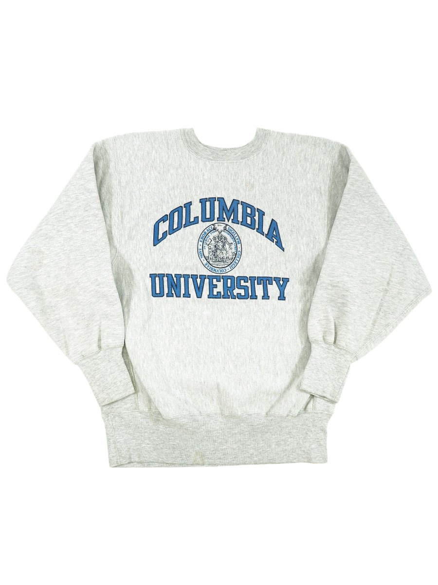 90's 刺繍タグ チャンピオンRW ''COLUMBIA UNIVERSITY'' 3段染み込み