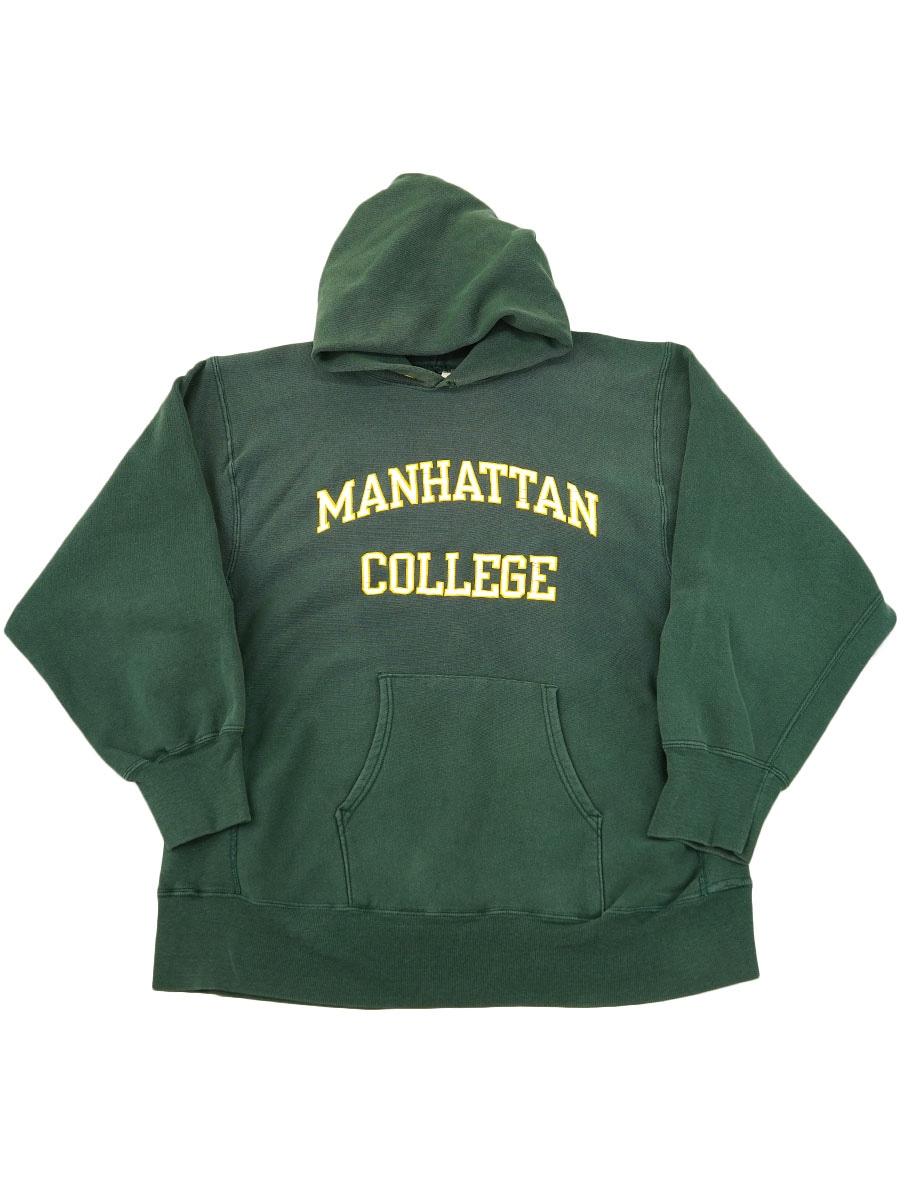 80's プリントタグ チャンピオンRWパーカ ''MANHATTAN COLLEGE
