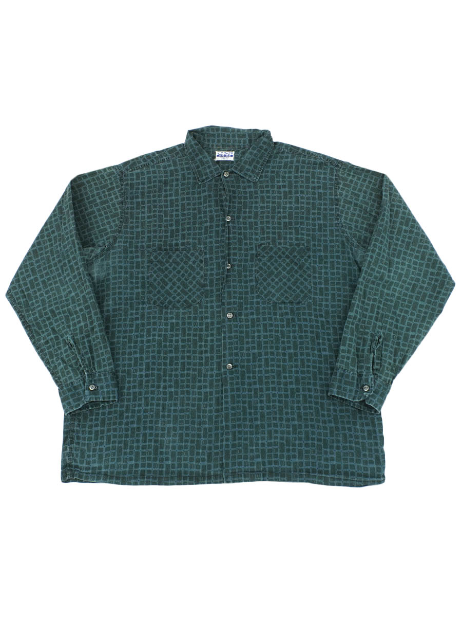 60's J.M'S PRIDE ロングスリーブシャツ 総柄 表記(XL)