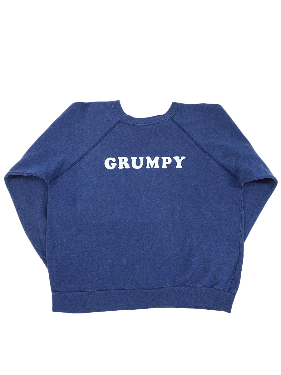 80's トリコタグ チャンピオン ''GRUMPY'' バックプリント ラグランスウェット 表記(XL)