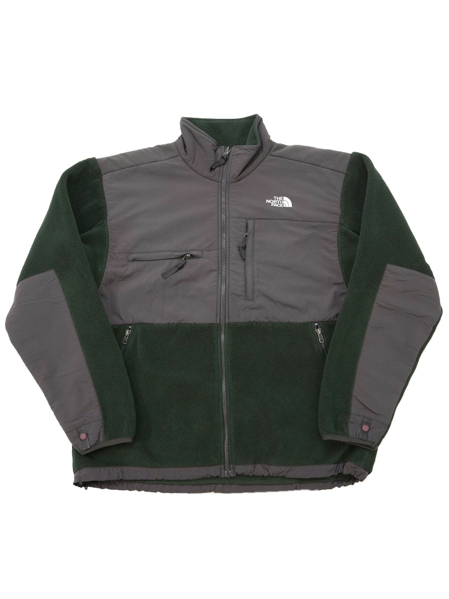 00's THE NORTH FACE ''DENALI'' フリースジャケット グレー×グリーン 表記(L)