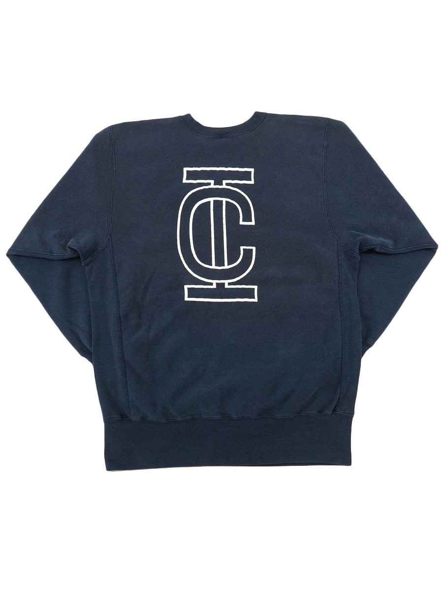 90's 刺繍タグ チャンピオンRW ''ITHACA CREW'' 両面プリント 表記(XXL) USA製