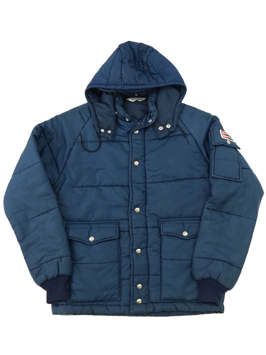 70's CHAMPION PLUG オフィシャルレーシングJKT 実寸(S位) フード付き