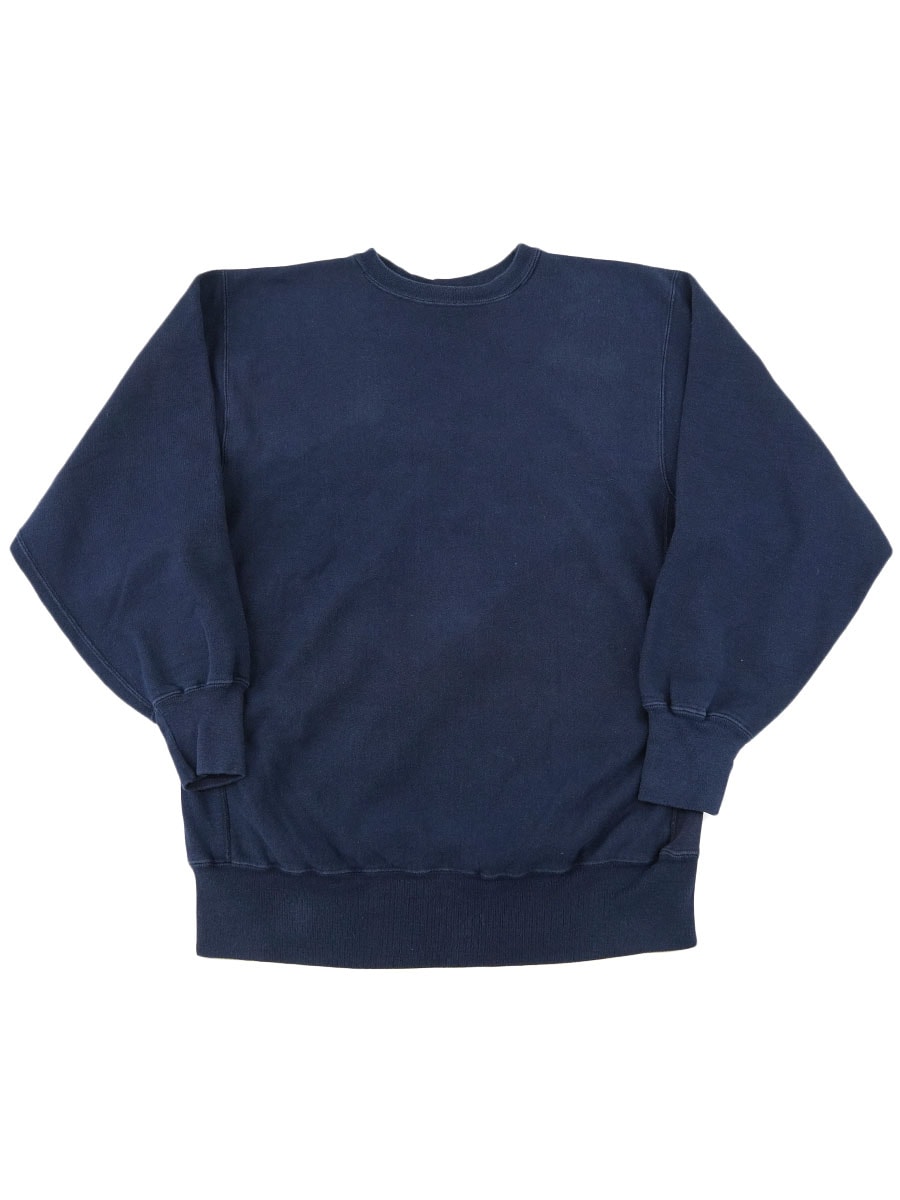 80's Champion×LAND'S END Wネーム RW 無地ネイビー 表記(L)