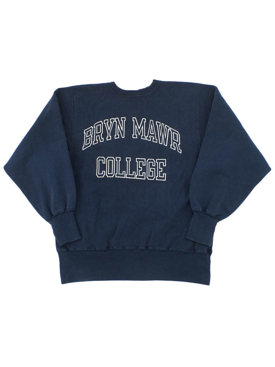 90's 刺繍タグ チャンピオンRW ''BRYN MAWR COLLEGE'' ネイビー 表記(L) USA製