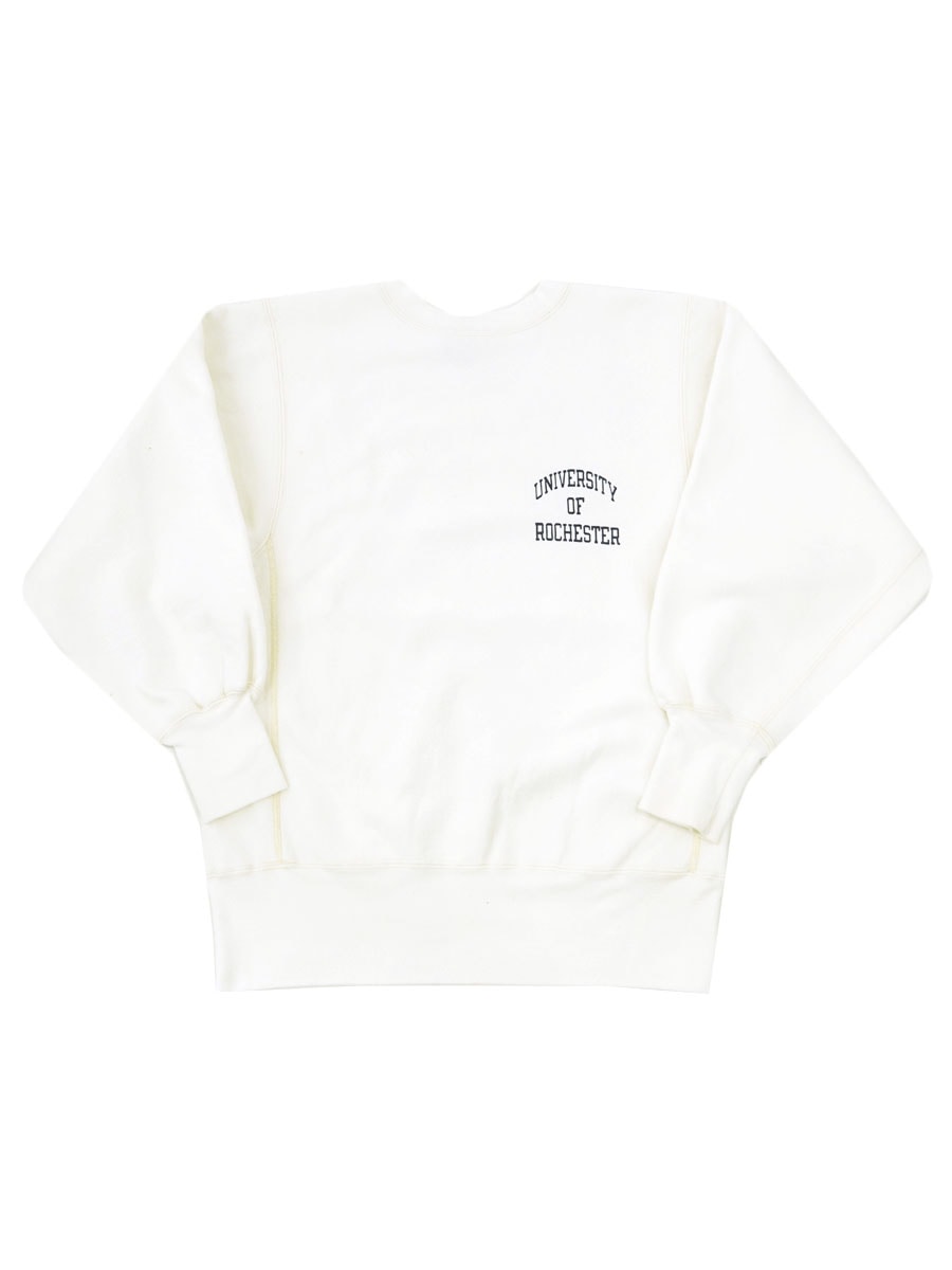 90's 刺繍タグ チャンピオンRW ''UNIVERSITY OF ROCHESTER'' 白 表記(L) USA製