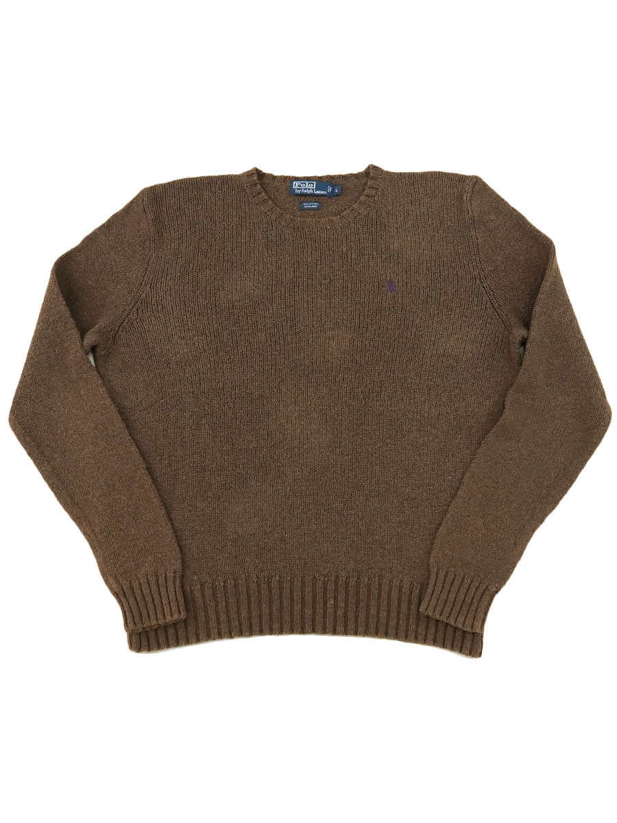 ラルフローレン ポニーマーク ワンポイント コットン×リネン ニット