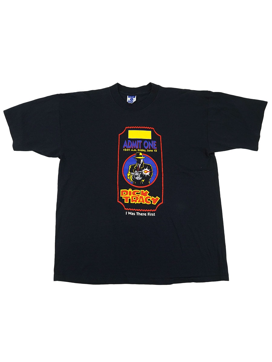 90's RP ''DICK TRACY'' 100％コットン地 プリントTシャツ ダークネイビー 表記(XL) USA製