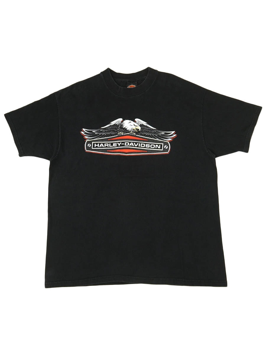 00's HARLEY-DAVISON イーグル ''ORANGE COUNTY'' 両面プリントTシャツ 表記(XL) USA製