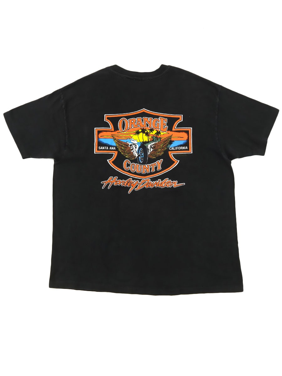 USA製 ハーレーダビッドソン 両面プリント 定番ロゴ ノースリーブ Tシャツ ハーレーダビッドソン ノースリーブ プリントTシャツ カットオフ