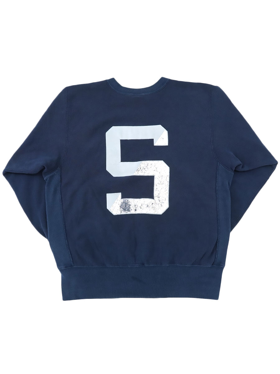 90's 刺繍タグ チャンピオンRW ''SPRING FIELD ATHLETICS'' 両面プリント 表記(L) USA製 リブ2トーン