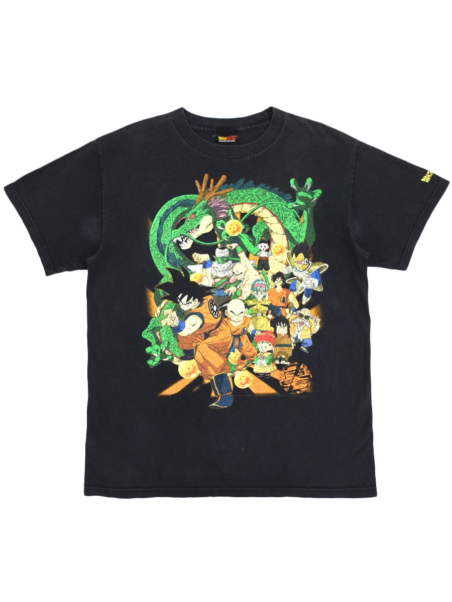 00's DRAGON BALL Z 袖プリント入り Tシャツ ブラック 表記(M)