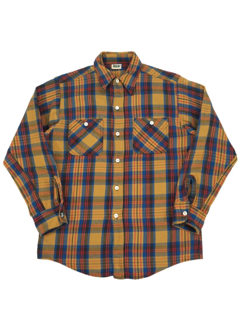 90's ELY 好配色チェック フランネルシャツ 実寸(M位)