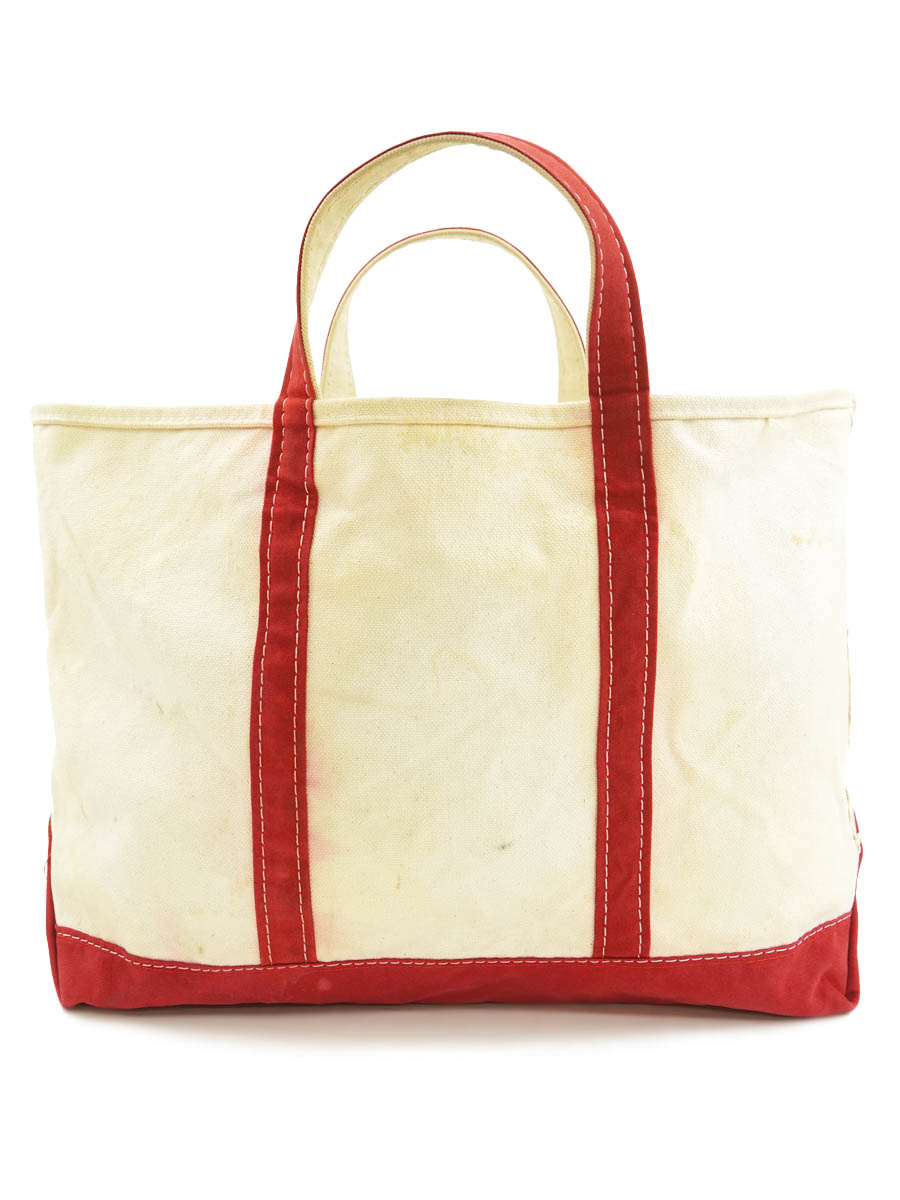 スペシャル！赤x生成り！〜80s L.L.BEAN レザーハンドルトートバッグ