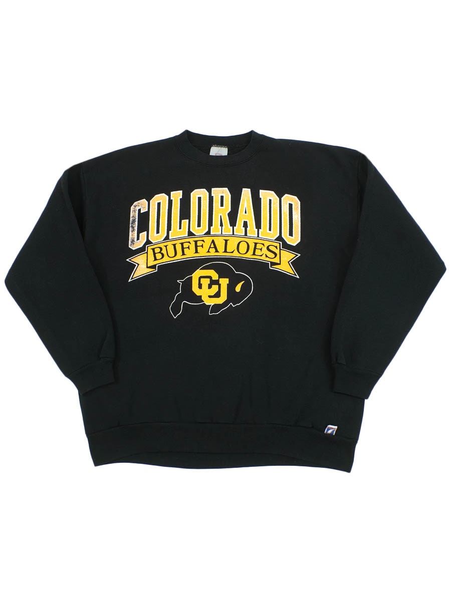 80's LOGO7 ''COLORADO BUFFALOES'' スウェット 黒 表記(XL)