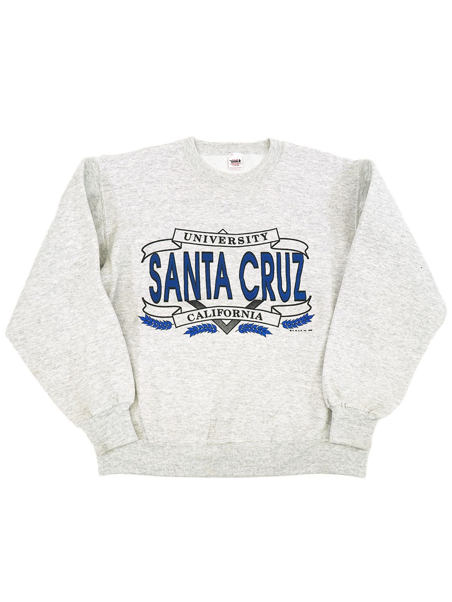80's WOLF ''SANTA CRUZ'' クルーネックスウェット 表記(L) USA製