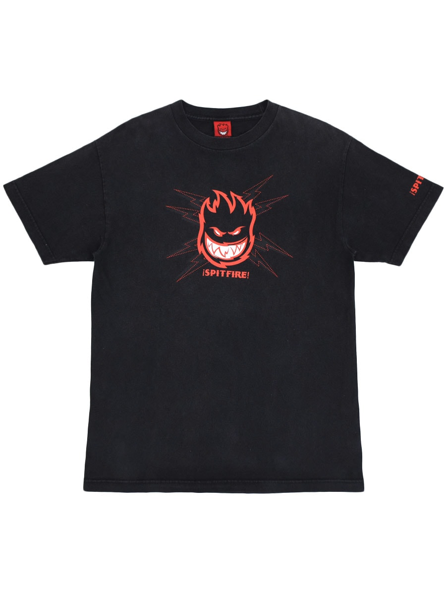 00's SPITFIRE WHEELS 両面袖プリント Tシャツ ブラック 実寸(M位)