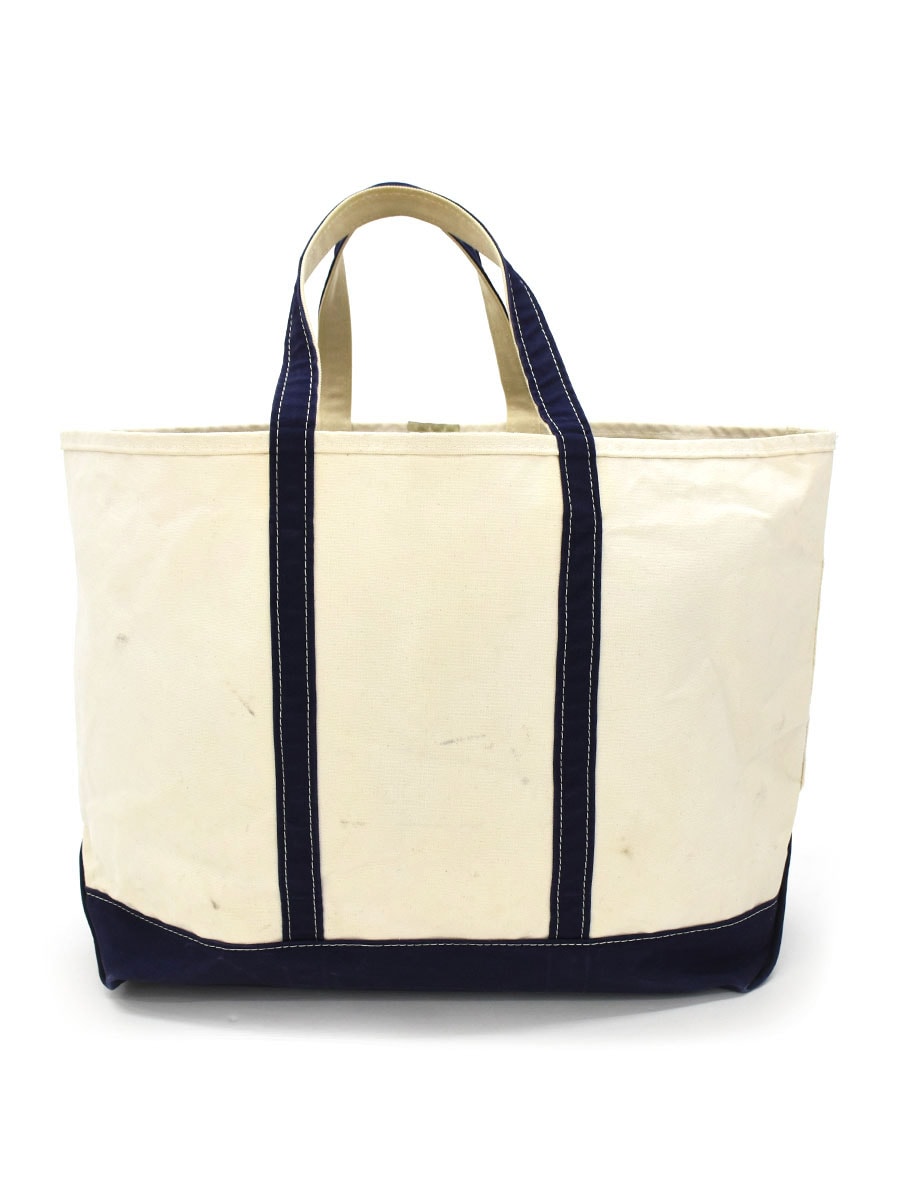 90's L.L.Bean BOAT AND TOTE 生成り×ネイビー
