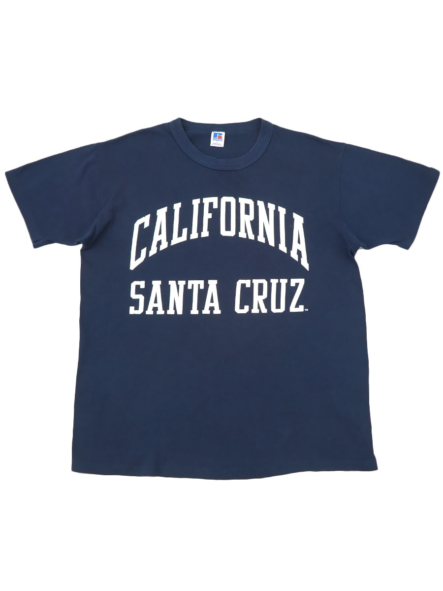 80's RUSSELL ''CALIFORNIA SANTA CRUZ'' バインダーネックTシャツ  表記(L)