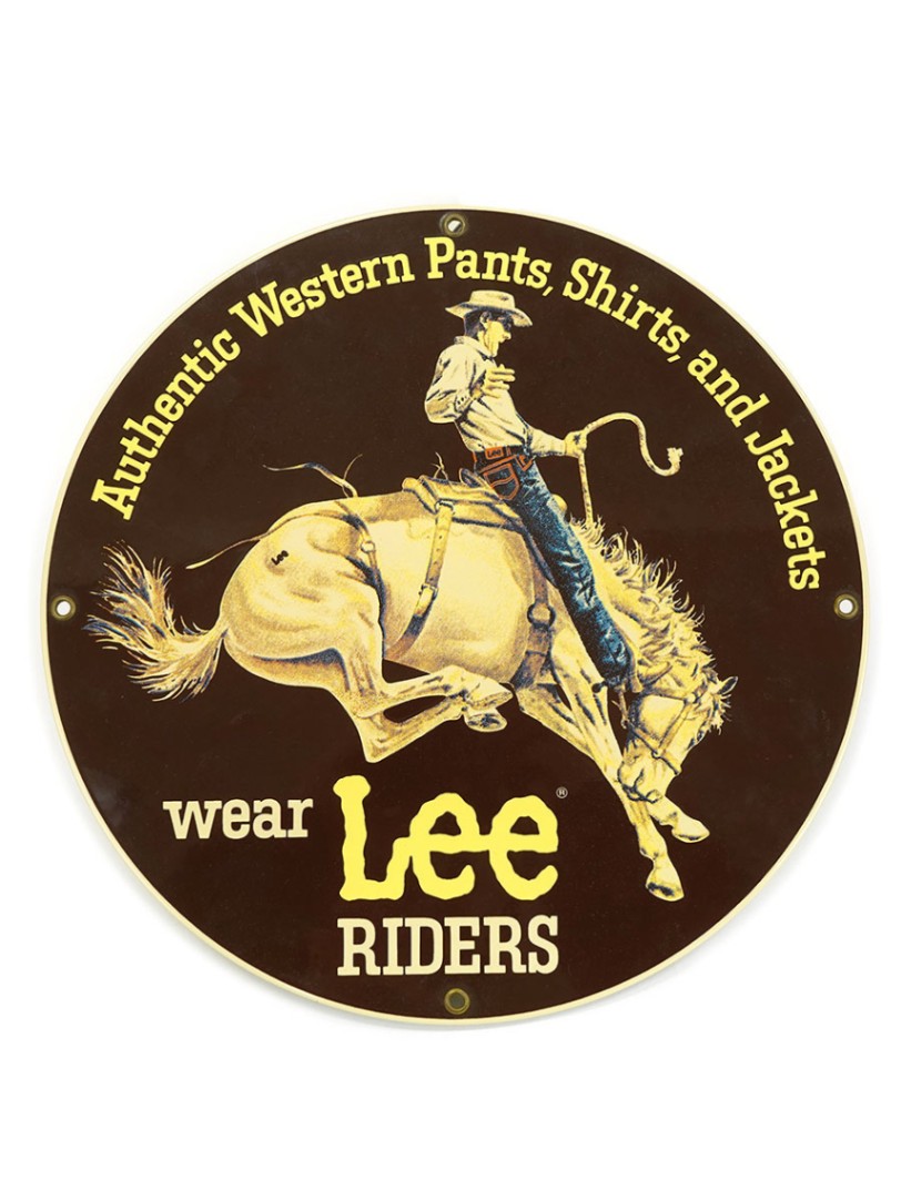 70's Lee Riders サインボード 実寸(Φ285mm)