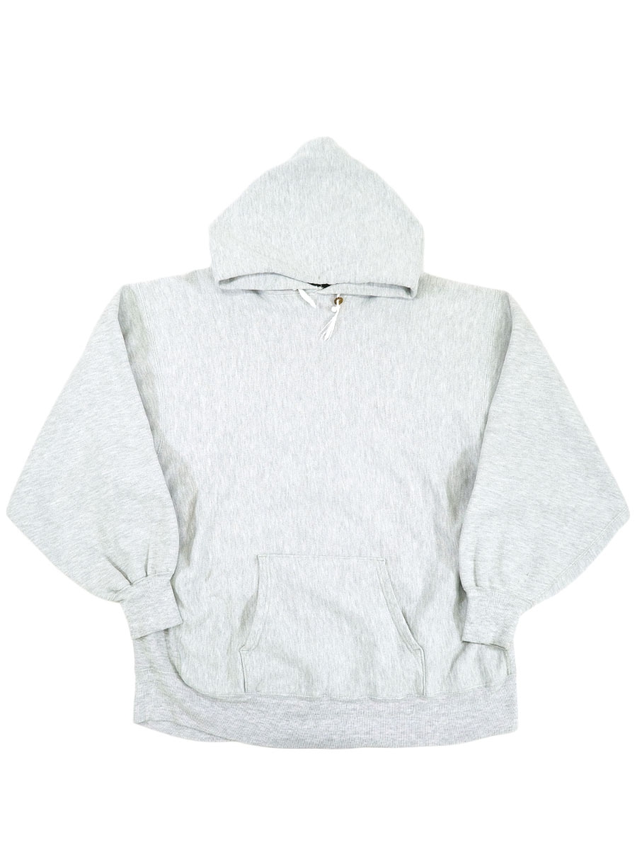 80's Champion×LAND'S END Wネーム RWパーカ 無地グレー 表記(XXL)