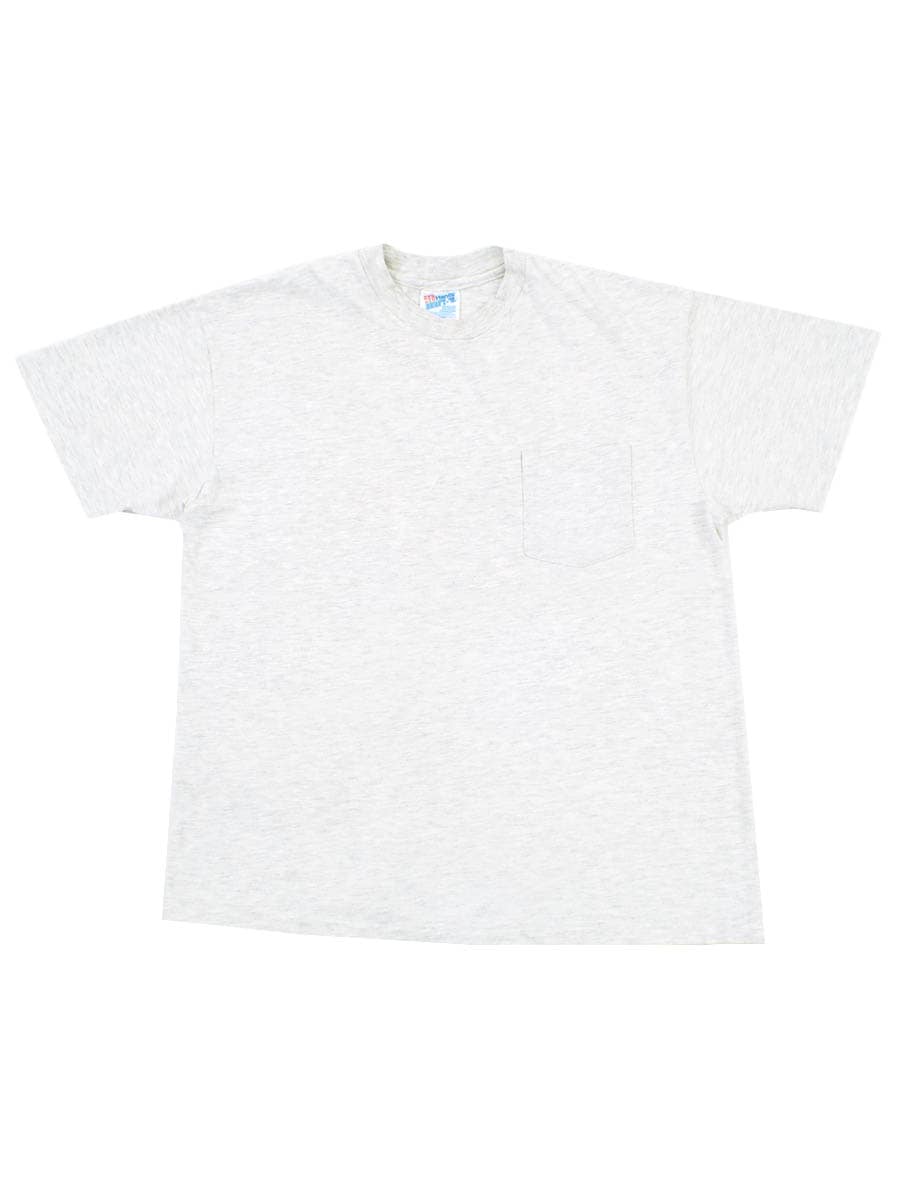 90's Hanes 無地 ポケットTシャツ グレー 表記(L) USA製