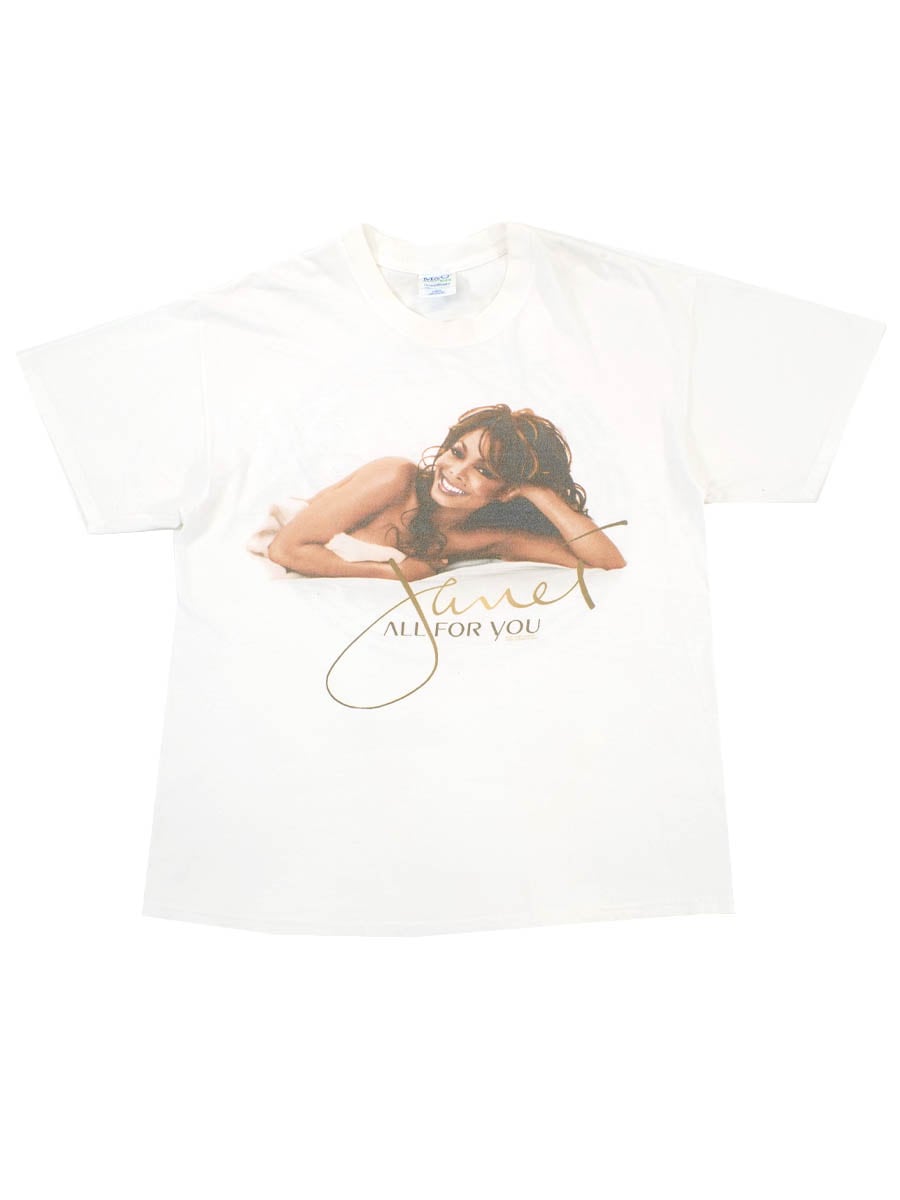 00's M&O JANET JACKSON''ALL FOR YOU'' 両面プリントTシャツ 表記(L