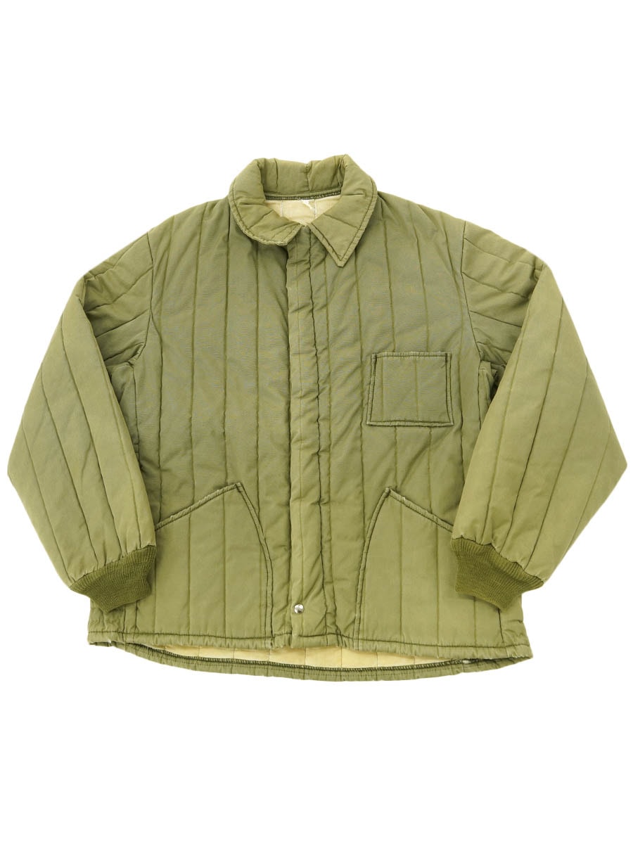 50's～ コットンキルティングジャケット ライトモスグリーン 実寸(L位)