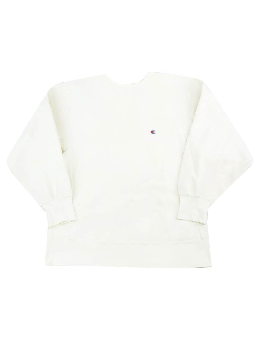 80's プリントタグ チャンピオンRW 無地 白 表記(XL)