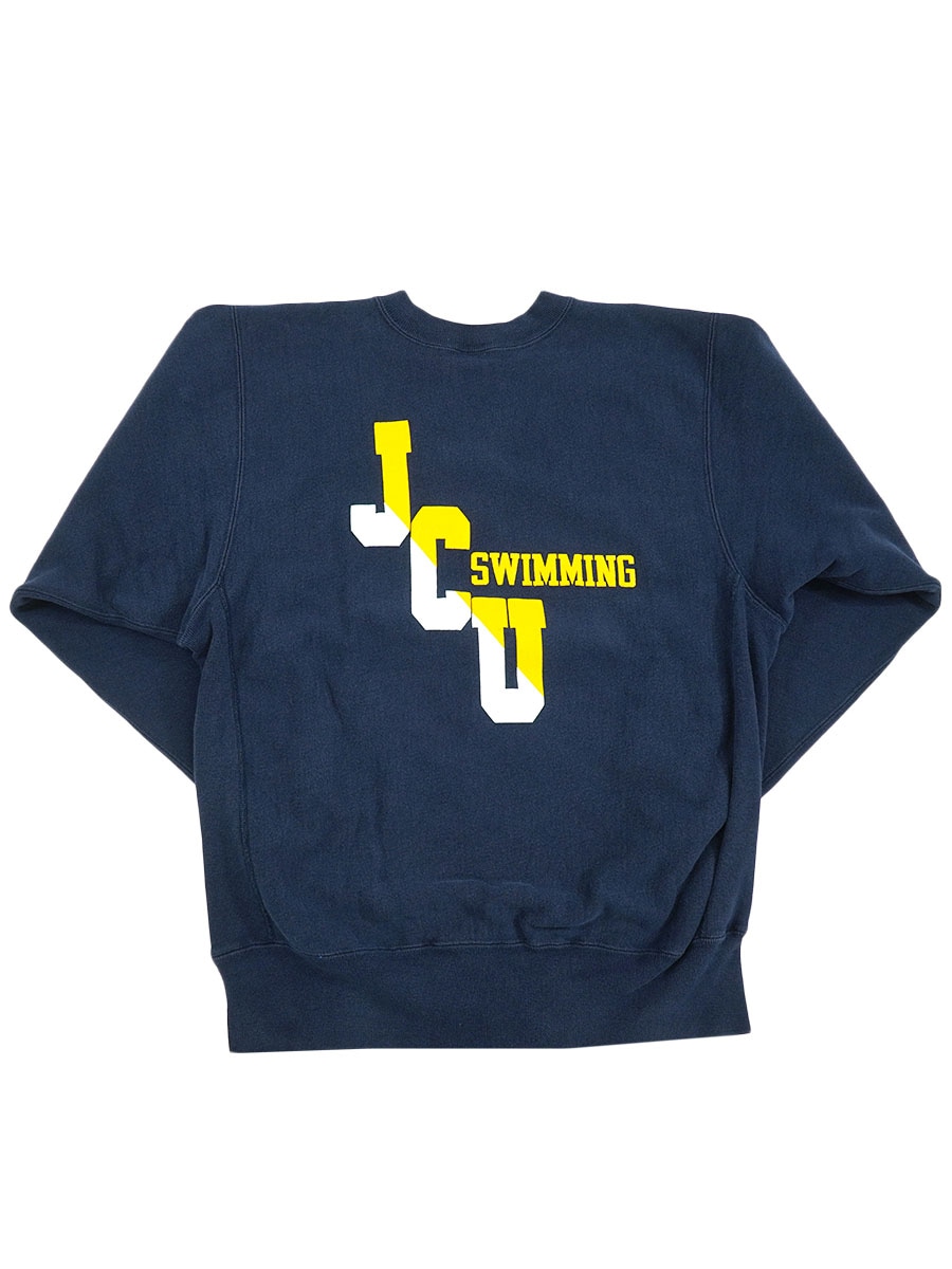 90's 刺繍タグ チャンピオンRW ''JOHN CARROLL SWIMMING'' バックプリント 表記(XL) USA製