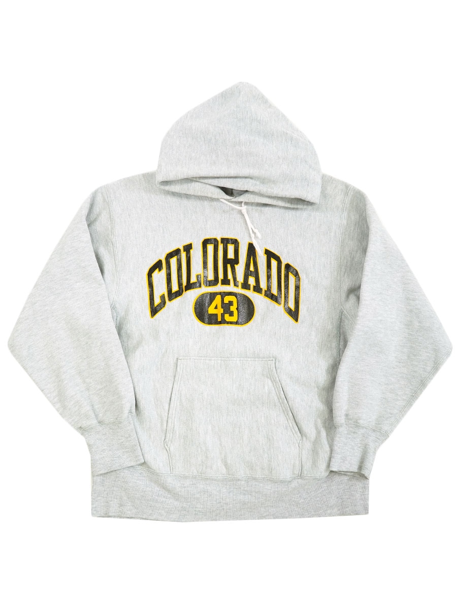 80's プリントタグ チャンピオンRWパーカ ''COLORADO 43'' 表記(L)