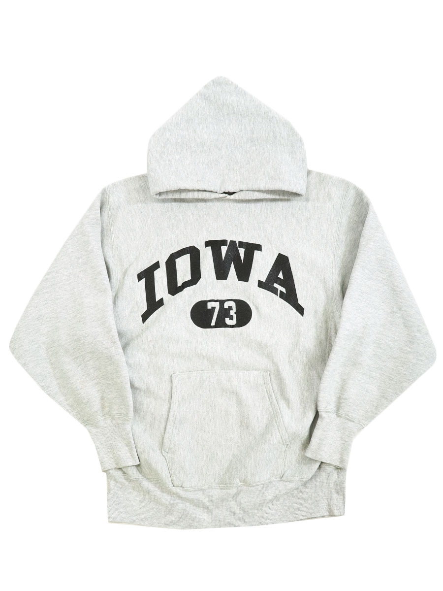 90's 刺繍タグ チャンピオンRWパーカ ''IOWA 73'' 表記(XL) USA