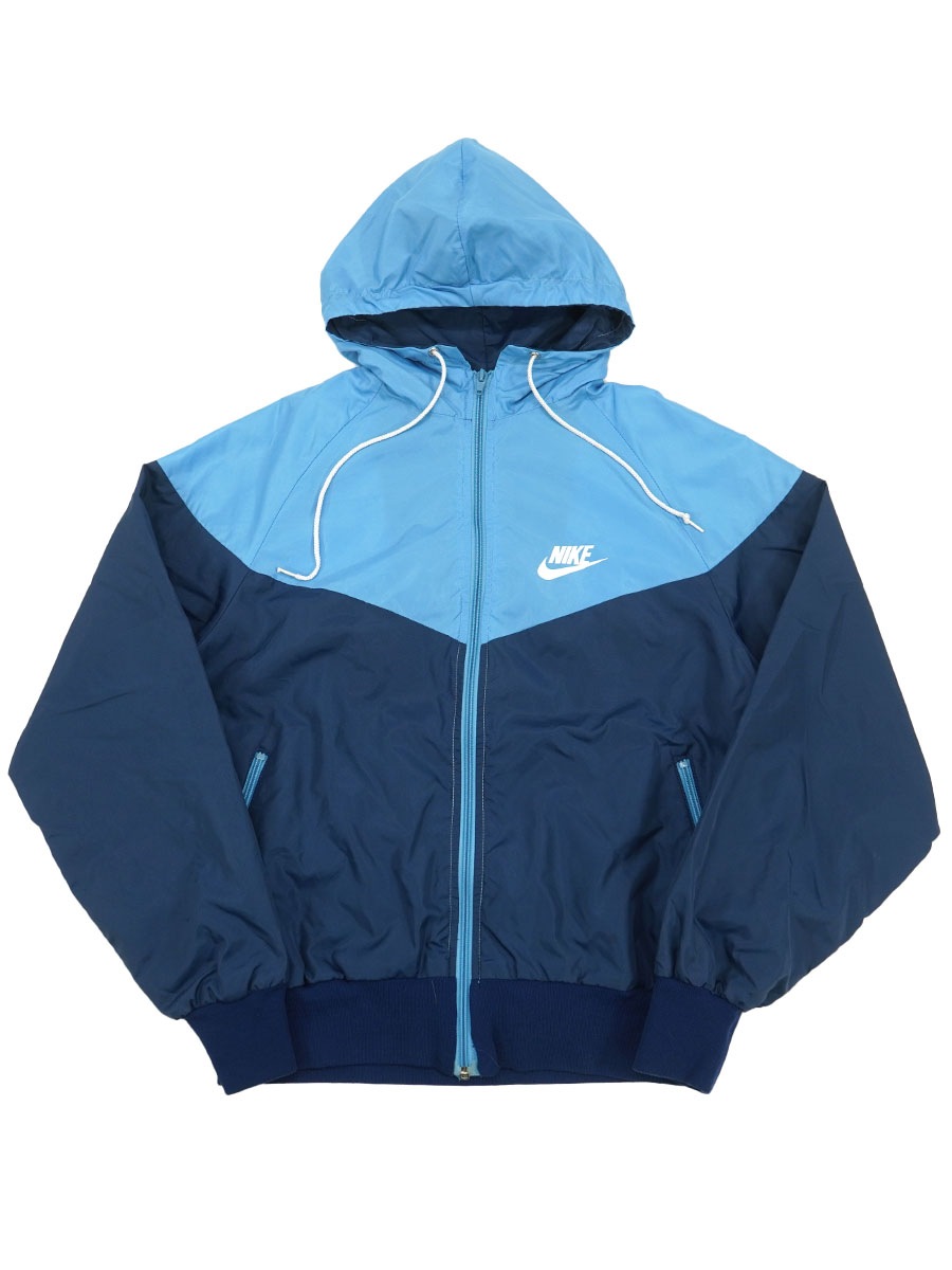 80's NIKE 切り替え フルジップ ナイロンパーカ 表記(L) レディース