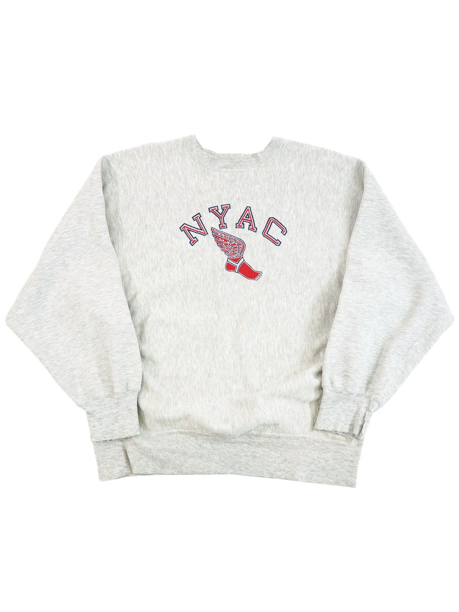 80's プリントタグ チャンピオンRW ''NYAC'' ウィングフット 表記(XL