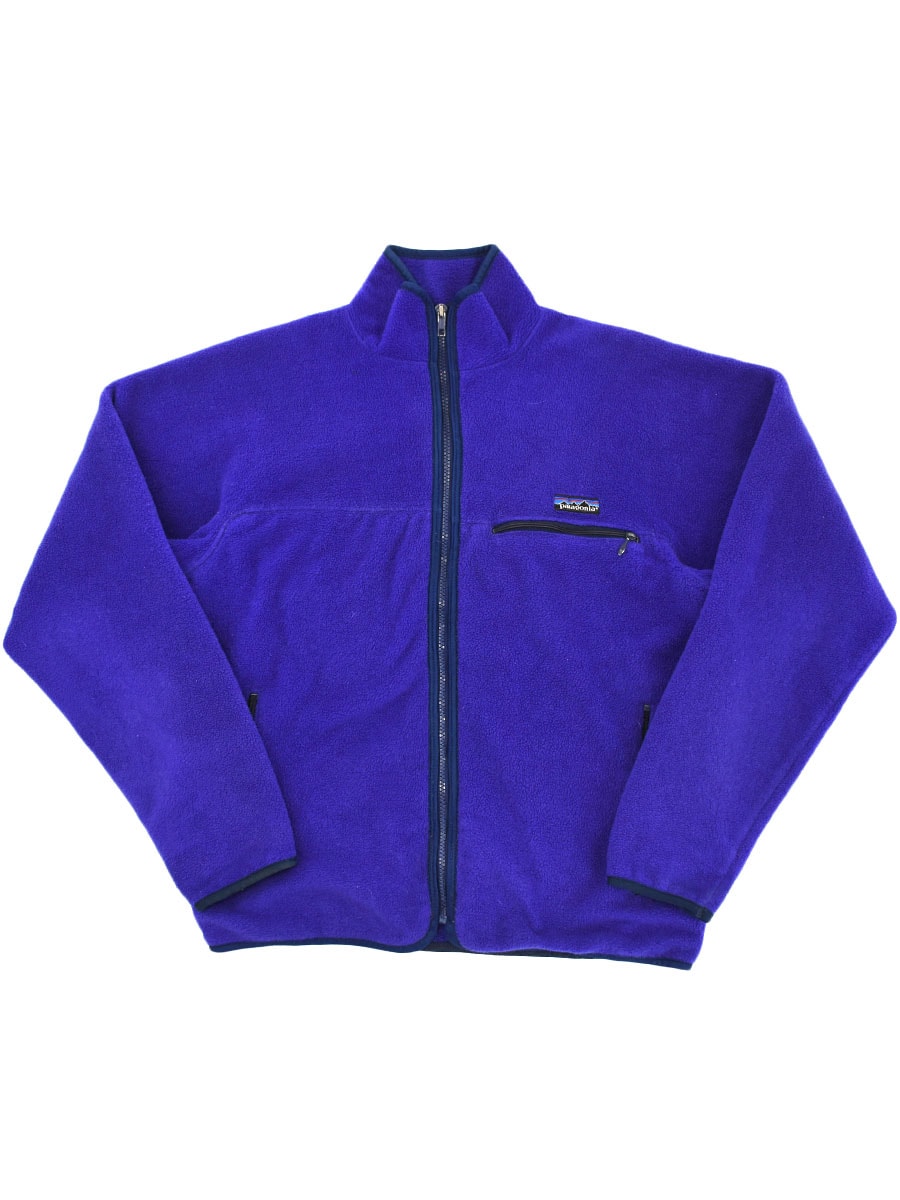 80's パタゴニア フルジップフリースジャケット コバルト 表記(M) USA