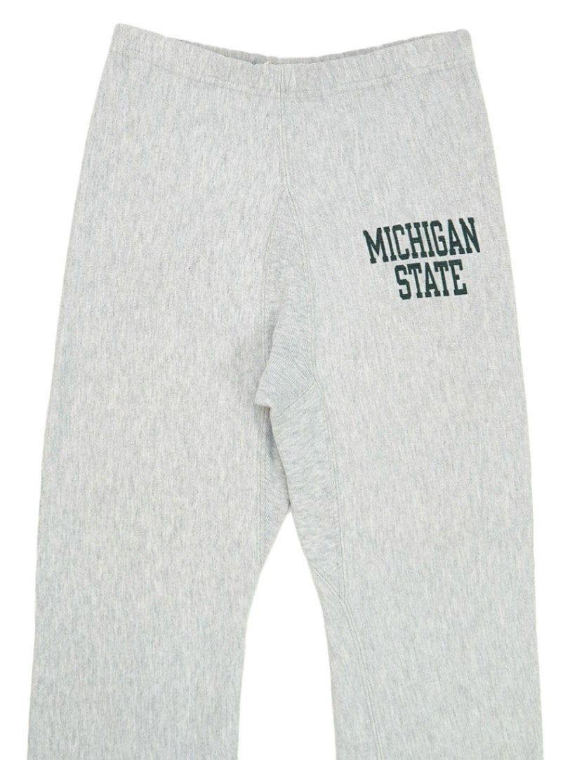80's プリントタグ チャンピオンRWパンツ ''MICHIGAN STATE'' 染み込み