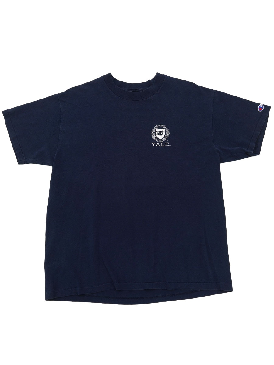 80s チャンピオン Tシャツ YALE ネイビー 紺