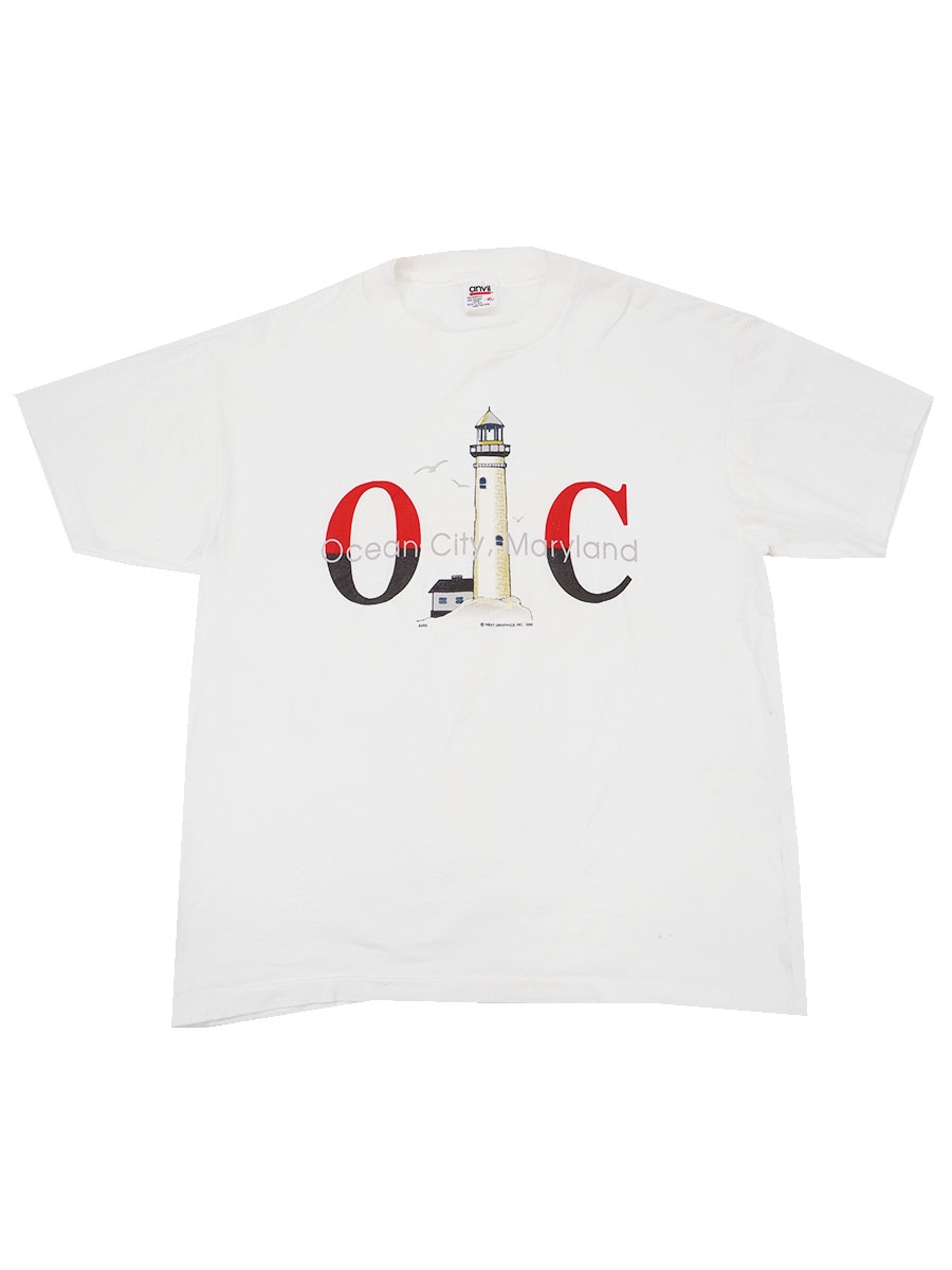 90's anvil ''Ocean City, Maryland'' プリントTシャツ 表記(XL) USA製