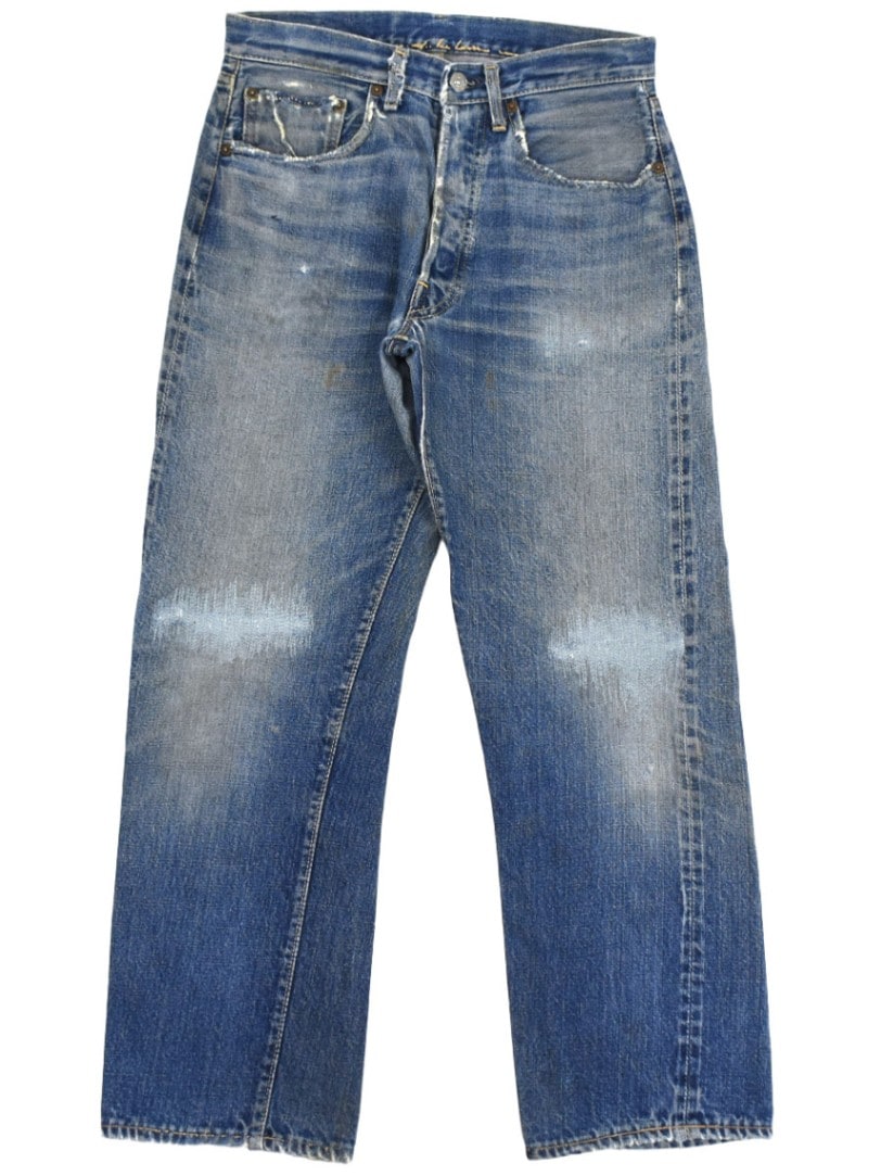 60s Levis 501 BigE W33 ヴィンテージデニムパンツ リペア 60's Levi's 501 BIG-E ウエストシングル デニムパンツ 味ありリペア