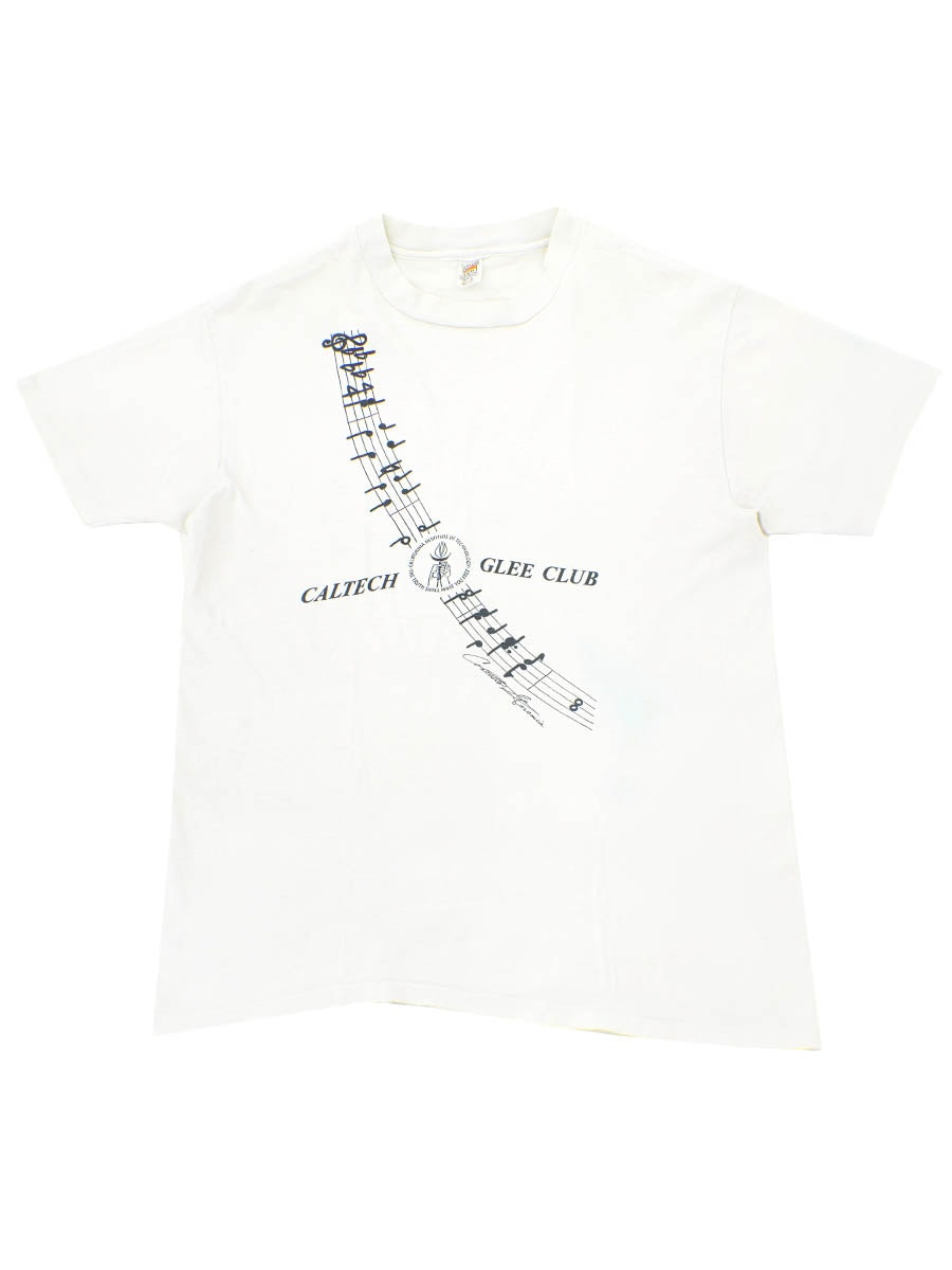 70's～ Hanes ''CALTECH GLEE CLUB'' 両面プリントTシャツ 表記(L)