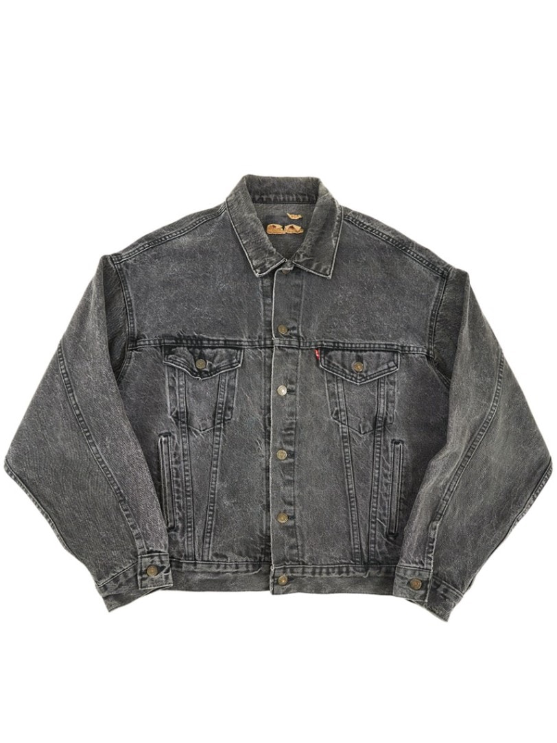 80's Levi's 70507 4ポケット アシッドブラック デニムジャケット  表記(XL) USA製
