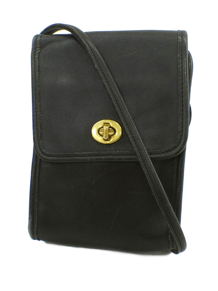 USA製 COACH ミニレザーショルダーバッグ ブラック | すべての商品 